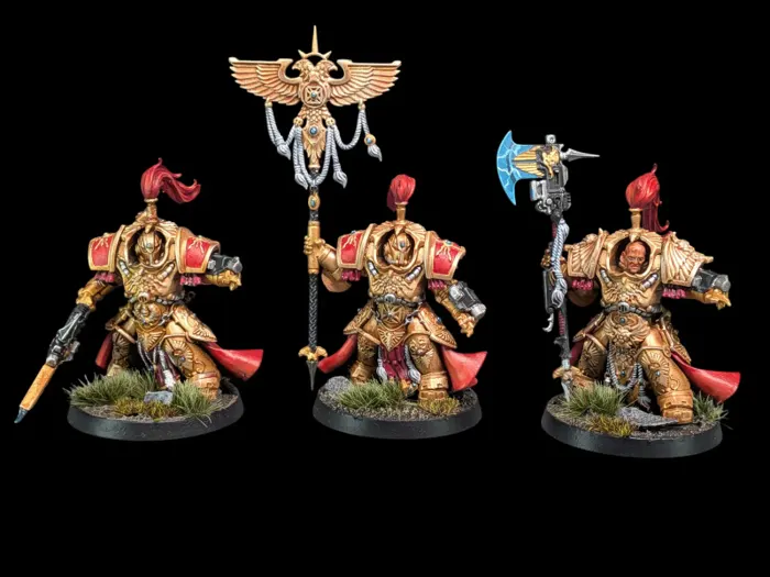 Allarus Custodians, figurine Adeptus Custodes (Warhammer 40,000), peinte à Marseille par Pint of Paint