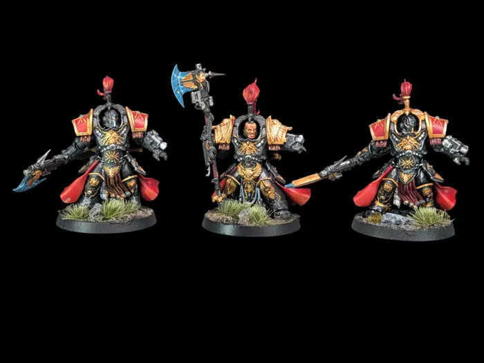 Allarus Custodians Shadowkeepers, figurine Adeptus Custodes (Warhammer 40,000), peinte à Marseille par Pint of Paint