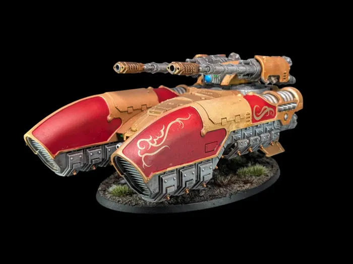 Caladius Grav tank, figurine Adeptus Custodes (Warhammer 40,000), peinte à Marseille par Pint of Paint