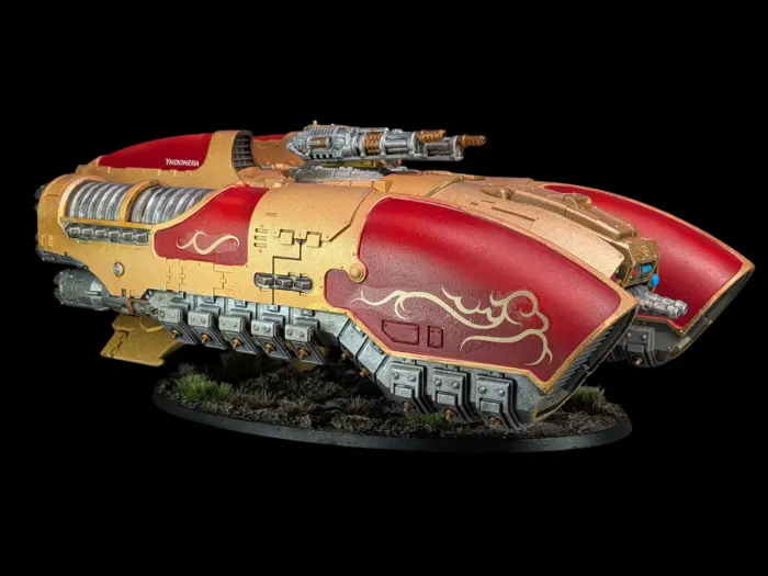 Coronus Grav carrier Shadowkeepers, figurine Adeptus Custodes (Warhammer 40,000), peinte à Marseille par Pint of Paint