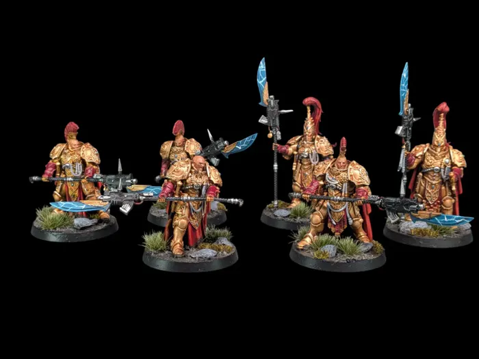 Sentinel Guard Sodality, figurine Adeptus Custodes (Warhammer 40,000), peinte à Marseille par Pint of Paint