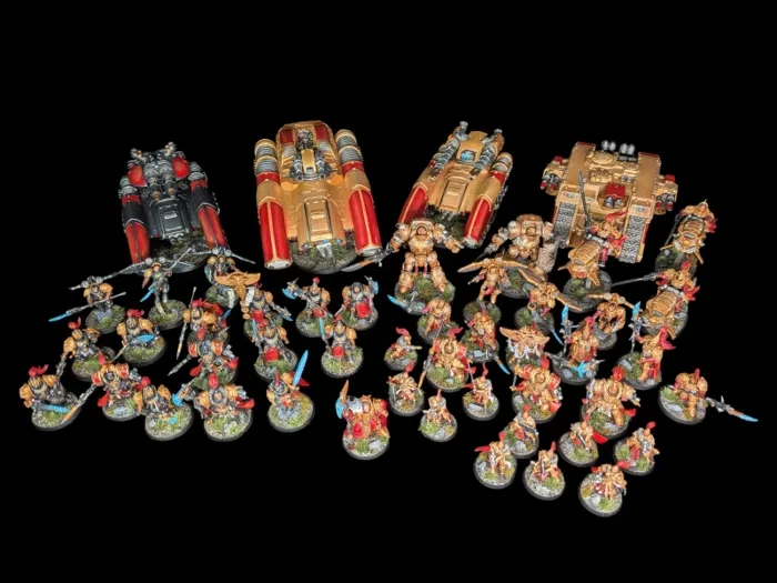 Armée Adeptus Custodes Tabletop+ 48 figurines, figurine Armées complètes (Projets d’envergure), peinte à Marseille par Pint of Paint