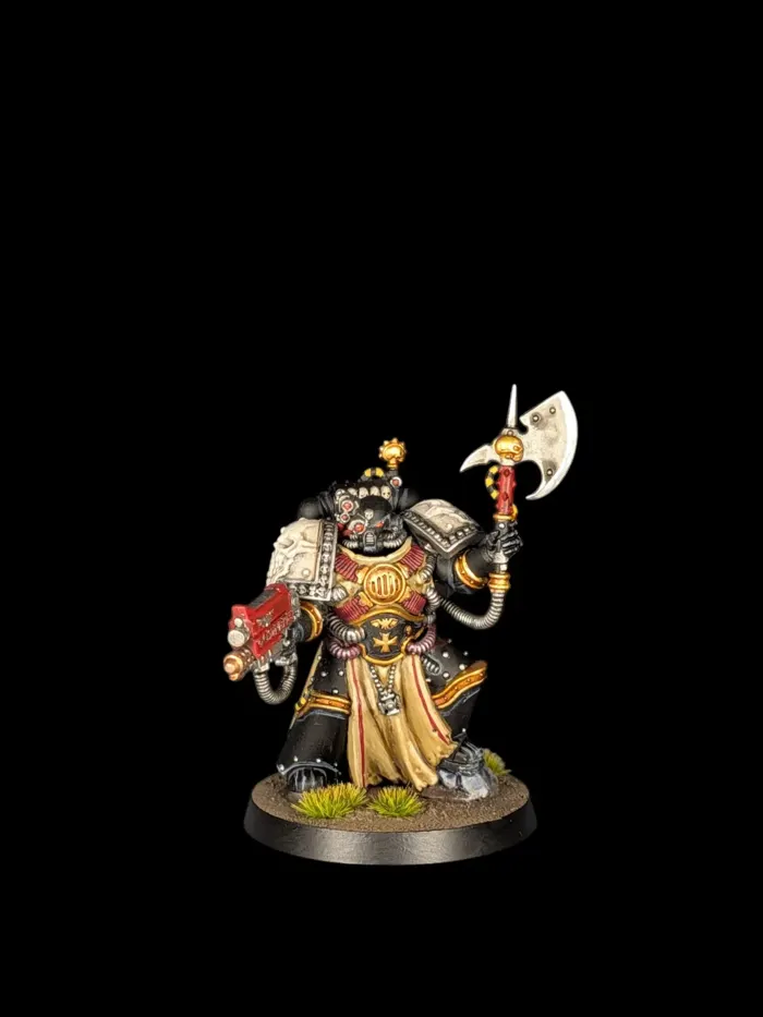 Castellan, figurine Black Templars (Warhammer 40,000), peinte à Marseille par Pint of Paint