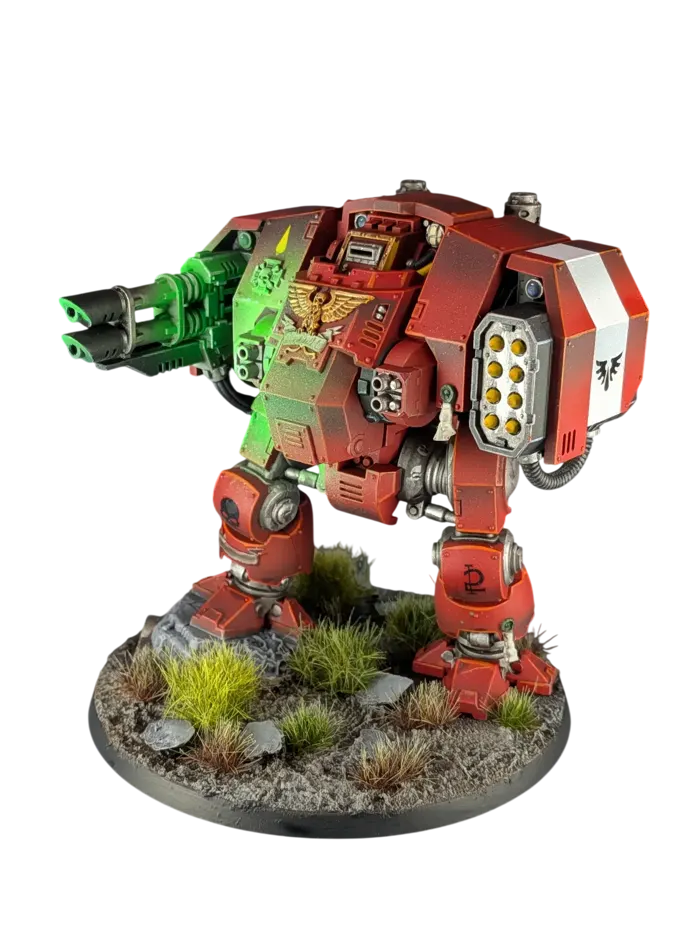 Dreadnought Ballistus, figurine Blood Angels (Warhammer 40,000), peinte à Marseille par Pint of Paint