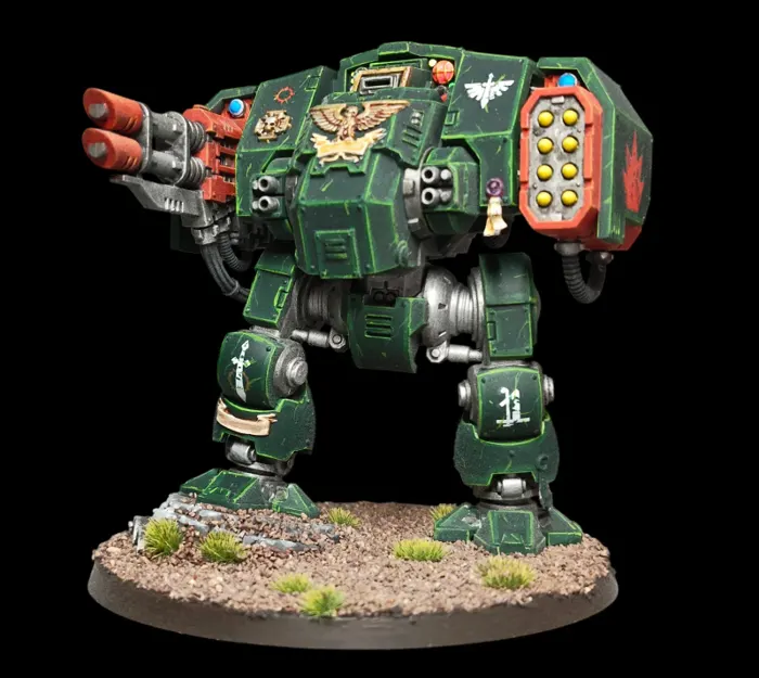 dreadnought ballistus warhamer 40k, figurine Dark Angels (Warhammer 40,000), peinte à Marseille par Pint of Paint