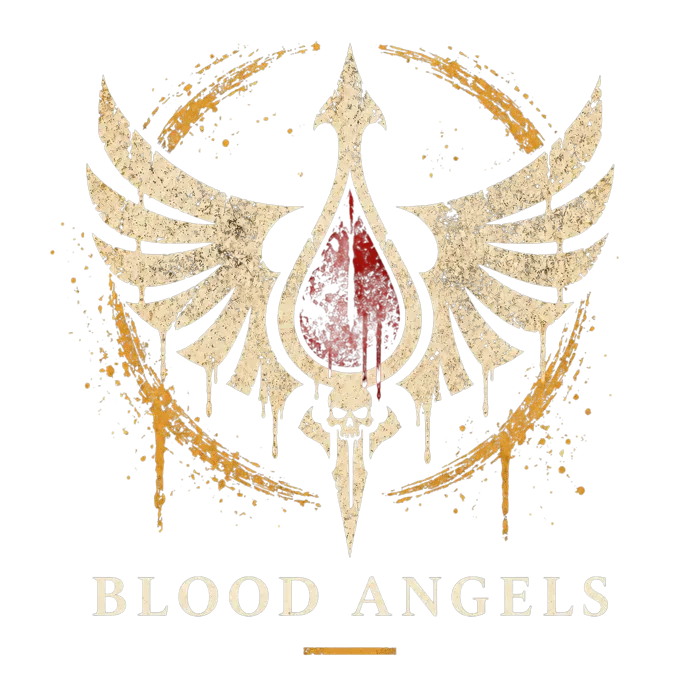 Symbole Blood Angels, figurines peintes par Pint of Paint à Marseille