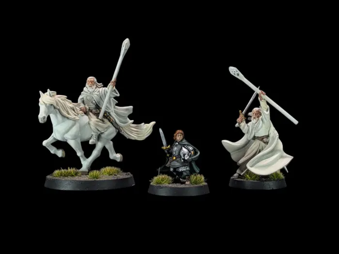 Gandalf the White and Peregrin Took, figurine Middle-Earth Strategy Battle Game (Le Seigneur des Anneaux), peinte à Marseille par Pint of Paint
