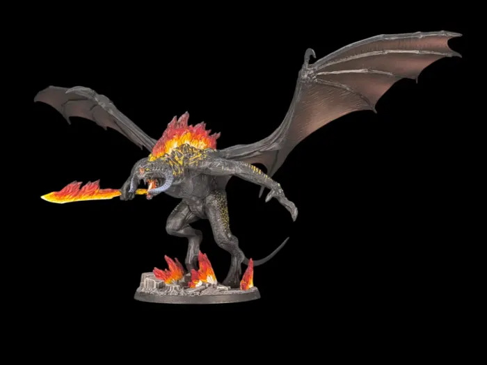 The balrog, figurine Middle-Earth Strategy Battle Game (Le Seigneur des Anneaux), peinte à Marseille par Pint of Paint