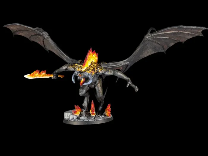 The balrog, figurine Middle-Earth Strategy Battle Game (Le Seigneur des Anneaux), peinte à Marseille par Pint of Paint