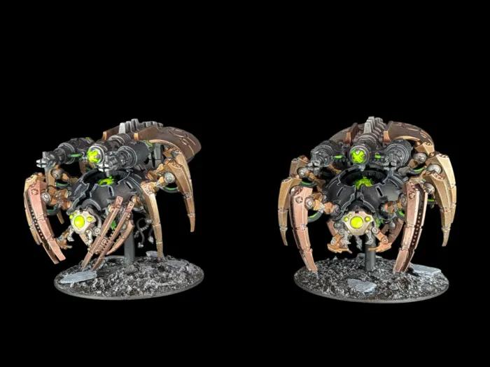 Canoptek Spyder, figurine Nécrons (Warhammer 40,000), peinte à Marseille par Pint of Paint