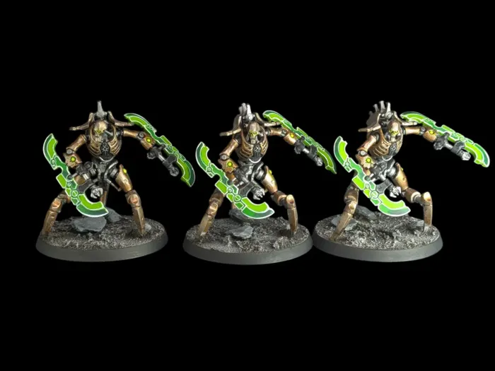 Destroyers Skorpekh fauchons hyperphase, figurine Nécrons (Warhammer 40,000), peinte à Marseille par Pint of Paint