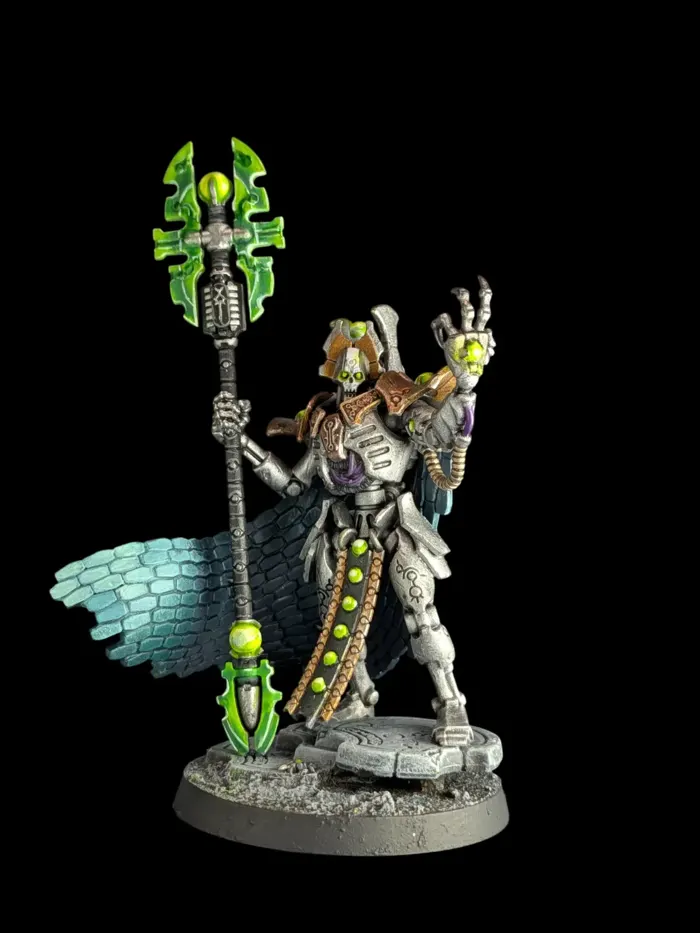 Imotekh Seigneur des Tempêtes, figurine Nécrons (Warhammer 40,000), peinte à Marseille par Pint of Paint