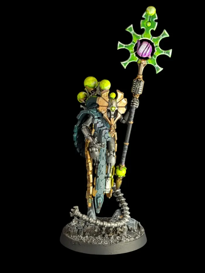 Orikan le Devin, figurine Nécrons (Warhammer 40,000), peinte à Marseille par Pint of Paint