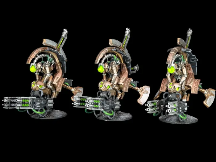 Tomb blade canon plasma, figurine Nécrons (Warhammer 40,000), peinte à Marseille par Pint of Paint