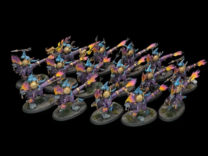 Chasseurs raptadons, figurine Seraphon (Age of Sigmar), peinte à Marseille par Pint of Paint