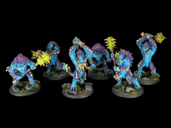 Kroxigors, figurine Seraphon (Age of Sigmar), peinte à Marseille par Pint of Paint