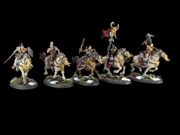 Darkoath Fellriders, figurine Slaves to Darkness (Age of Sigmar), peinte à Marseille par Pint of Paint