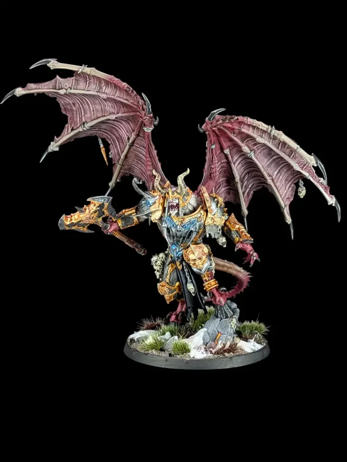 Prince demon du chaos, figurine Slaves to Darkness (Age of Sigmar), peinte à Marseille par Pint of Paint