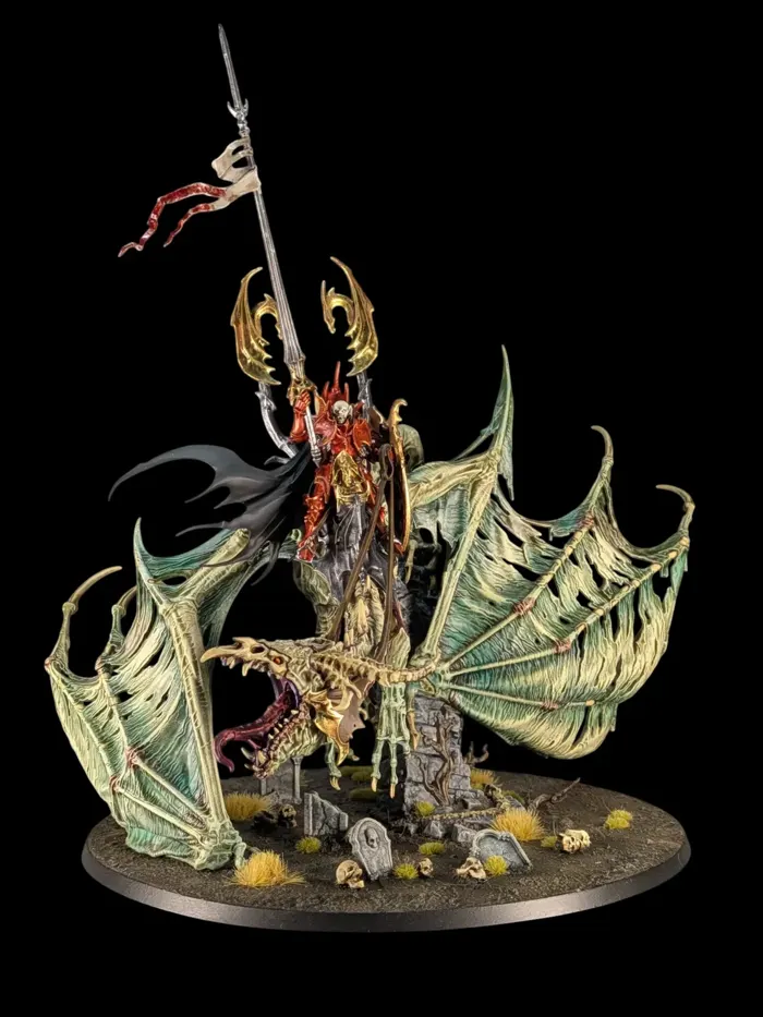 Prince Vhordrai Lord of the Crimson Keep, figurine Soulblight Gravelords (Age of Sigmar), peinte à Marseille par Pint of Paint