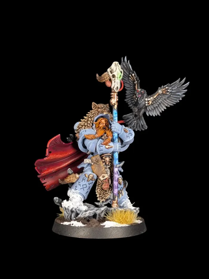 Njal Stormcaller, figurine Space Wolves (Warhammer 40,000), peinte à Marseille par Pint of Paint