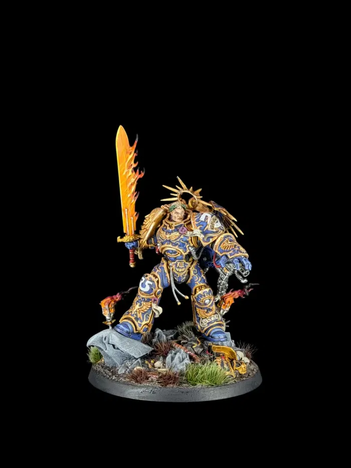 Roboute Guilliman, figurine Ultramarines (Warhammer 40,000), peinte à Marseille par Pint of Paint