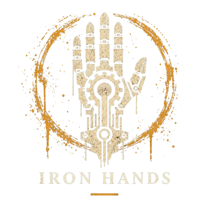Symbole Iron Hands, figurines peintes par Pint of Paint à Marseille
